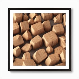 Wooden Blocks 1 Art Print