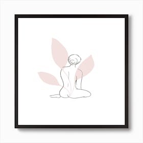 Plant Lady Line 1 Square Art Print