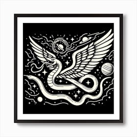 Eagle In Space Art Print