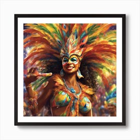 Carnival Dancer 2 Art Print