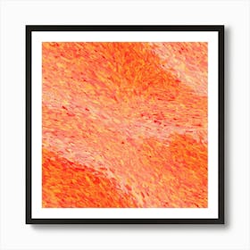 Orange brush strokes Art Print