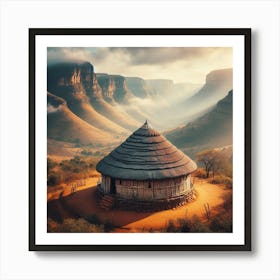 Hut In The Desert Art Print