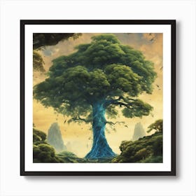 Fantasy Tree In The Forest Art Print