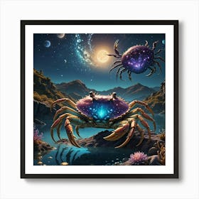 Crabs In Space 1 Art Print