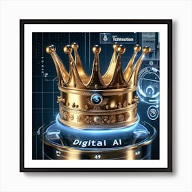 Digital Ai Crown Art Print