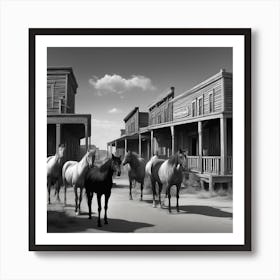 Horses In The West 1 Art Print