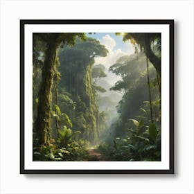 Tropical Forest paintings art print Art Print