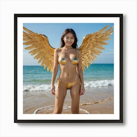 Sweetheart Golden Angel 2 Art Print