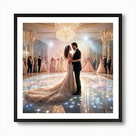 An Ultra Realistic 3d Rendering Of An Opulent Wedding Celebration Lavish Victorian Golden Decorated Art Print