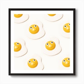 Happy Fried Eggs Art Print