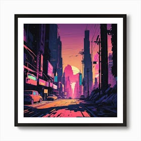 Cityscape Painting Art Print