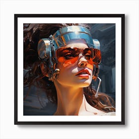 Futuristic Girl 2 Art Print