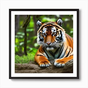 Tiger In The Jungle 1 Art Print