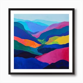 Colourful Abstract Great Smoky Mountains National Park Usa 2 Art Print