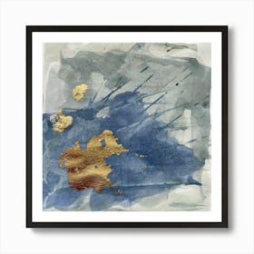 Gold And Blue Art Print