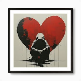 'Heart' By Banksy 1 Art Print