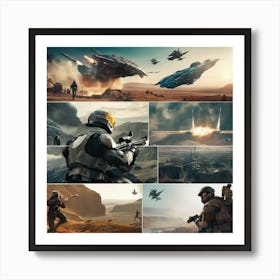 Halo Battles Art Print