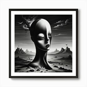 'Alien Head' Art Print