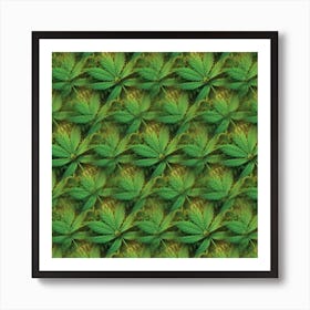 Marijuana Leaf Pattern 1 Art Print