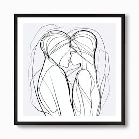 Couple Kissing Art Print