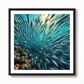 School Of Sardines Art Print