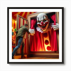 Clown In A Room Art Print