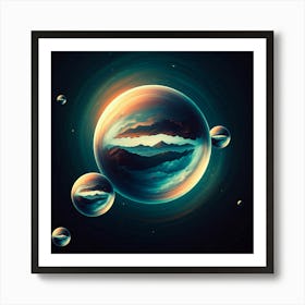 Planets In Space Art Print