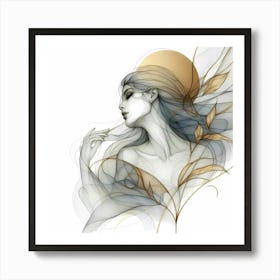 A Beauty In Emotion Abstract Drawing Art Print