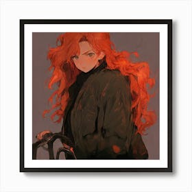 Red Haired Girl Art Print