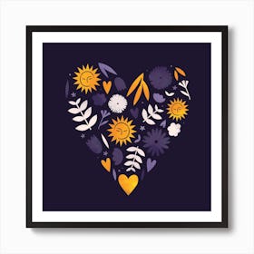 Sunshine And Flowers Square Art Print