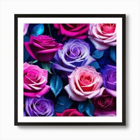 Roses Wallpaper 10 Art Print