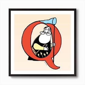 Moomin Collection Alphabet Letter Q Art Print