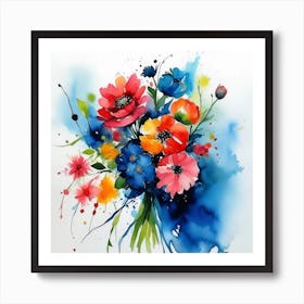 Bouquet Of Flowers Art Print