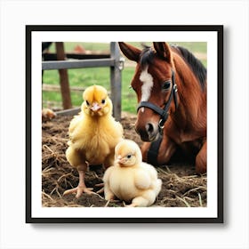 A Horse And Friends Art Print