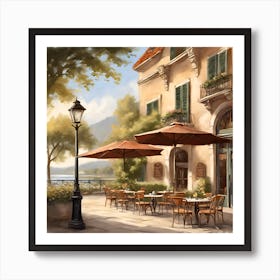 Cafe Painting Art Print