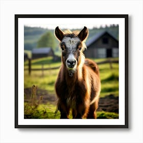 Field Domestic Agriculture Cute Nature Beautiful Rural Herd Farming Animal Farm Farm Anim (4) Art Print