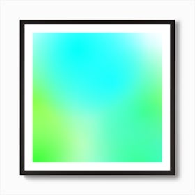 Abstract Green And Blue Background Art Print
