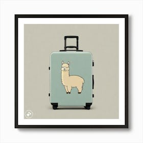 Alpaca suitcase #1 Art Print