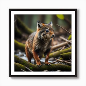 Fox In The Forest Art Print