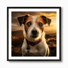 Sunset Dog Art Print
