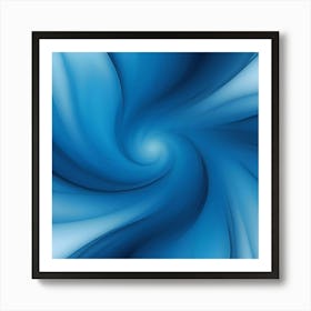 Abstract Blue Swirl Art Print