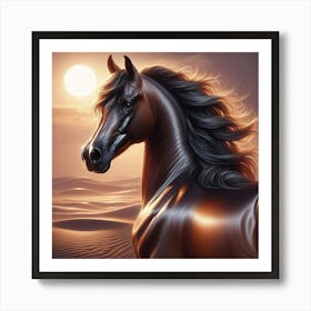 Horse In The Desert Art Print