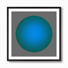 Gaussian Blur Blue Square Art Print