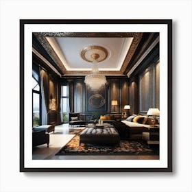 Luxury Bedroom Interior Design Art Print