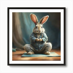 Rabbit In Yoga Pose Art Print