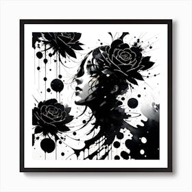 Black Roses Art Print