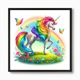 Unicorn Rainbow 2 Art Print