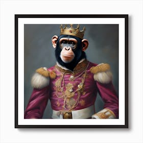 King Chimp Art Print