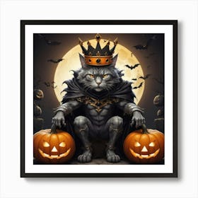 Halloween Cat Art Print