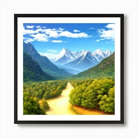 Road In The Mountains Art Print